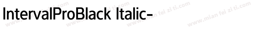 IntervalProBlack Italic字体转换